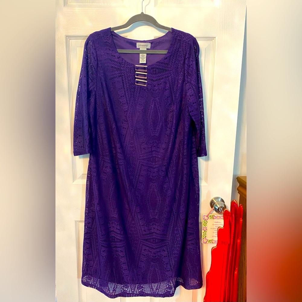 Catherines Deep Grape Lace Dress